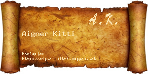 Aigner Kitti névjegykártya